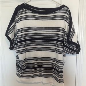 Striped Navy and White short sleeve sweater